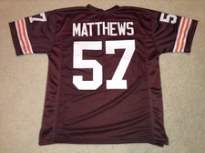 UNSIGNED CUSTOM Sewn Stitched Clay Matthews Jr. Brown Jersey - M, L, XL, 2XL, 3X
