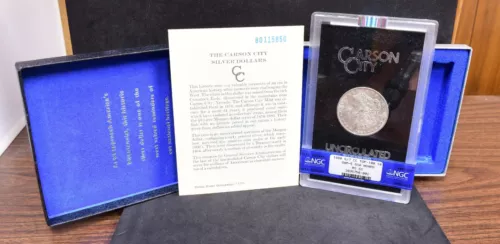 1880-CC Morgan Dollar, 8/7 VAM-5 - GSA w/ Box & COA - NGC MS62 (#54889-L)