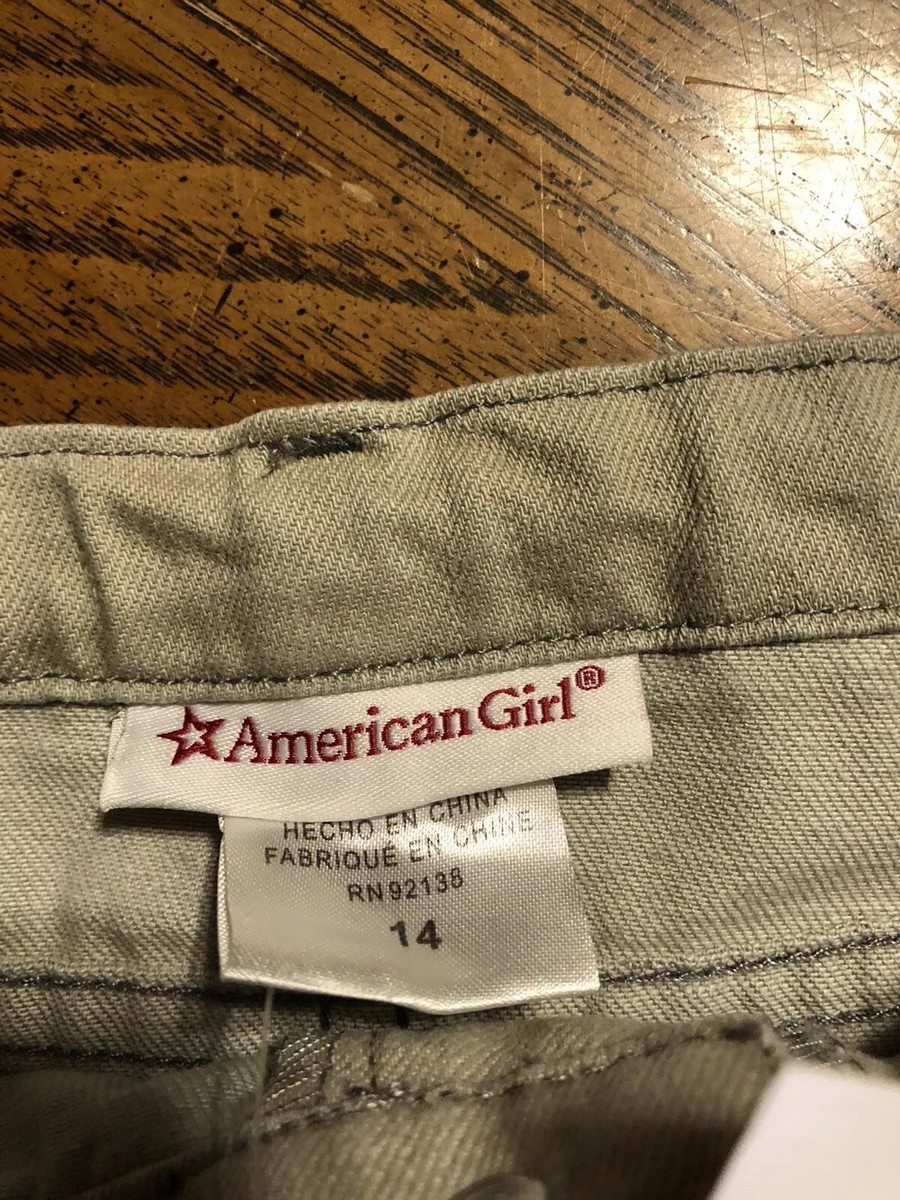 American Girl Z Yang Twill Skirt for Girls Size 14 Adjustable