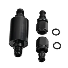 Universal Power Steering Fluid In-line Filter with -6AN Push Lock Fittings