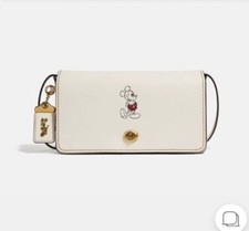 NWT COACH Disney X Coach Disney Mickey Mouse Motif Dinky Bag-Chalk