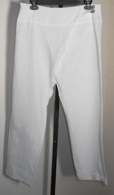 VDJ Le Vestiaire De Jeanne Women's White Linen Pants Size 1