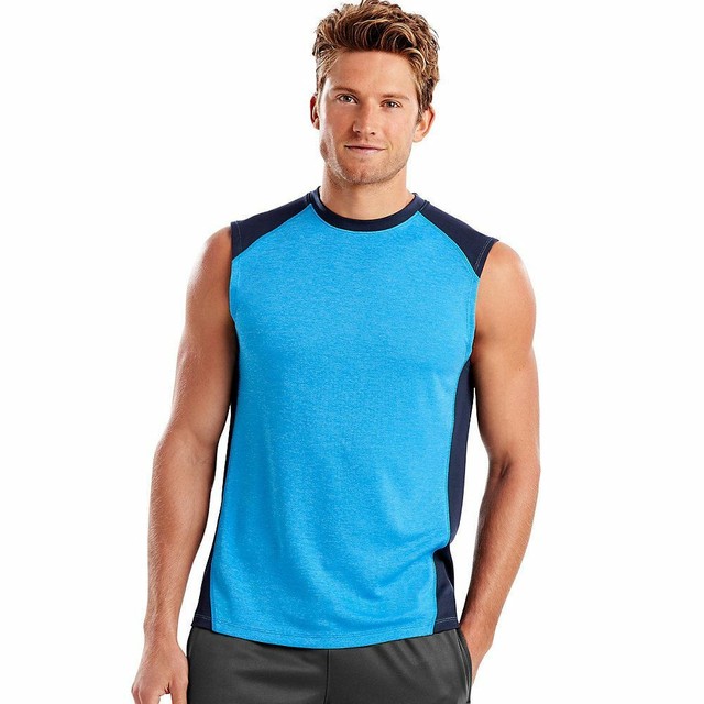 Hanes Sport Men's Performance Sleeveless Muscle TShirt 5 COLORS S