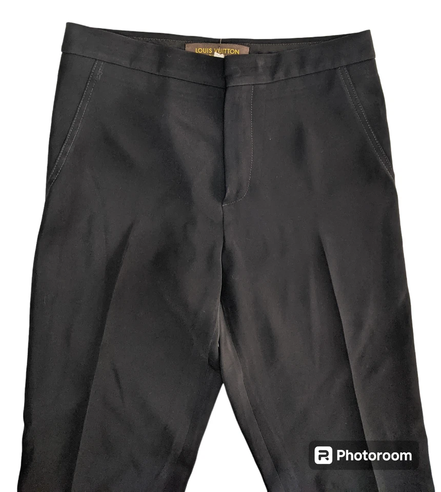 Брюки женские LOUIS VUITTON Uniformes размер 36 (США размер 4) плиссированные черные - Изображение 2 из 4
