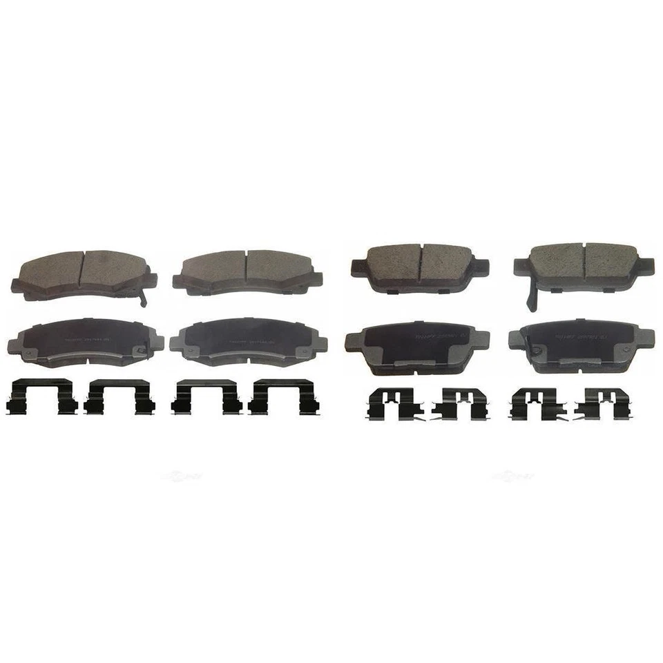 Juego de 8 pastillas de freno de disco de cerámica Wagner delanteras y traseras para HONDA RIDGELINE 07-11 Foto 2 de 4