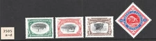 2001 US Pan American Expo Invert Stamps 80c Buffalo Label - MNH Set 3505 a-d