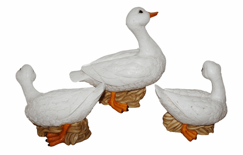 Decorative Figurine Goose Animal Figures White Gänsefiguren Collection Castagna - Picture 2 of 8