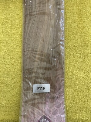 Clip & Go Extensions 100% Human Remy Hair Silky Straight 14'', 6pcs.Color: F116.