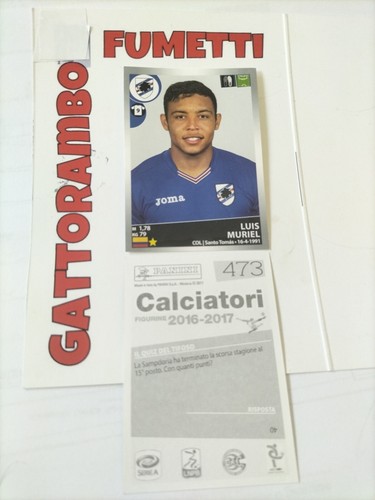Figurine Calciatori N.473 Muriel Sampdoria new - Anno 2016-2017 Panini - 第 1/1 張圖片