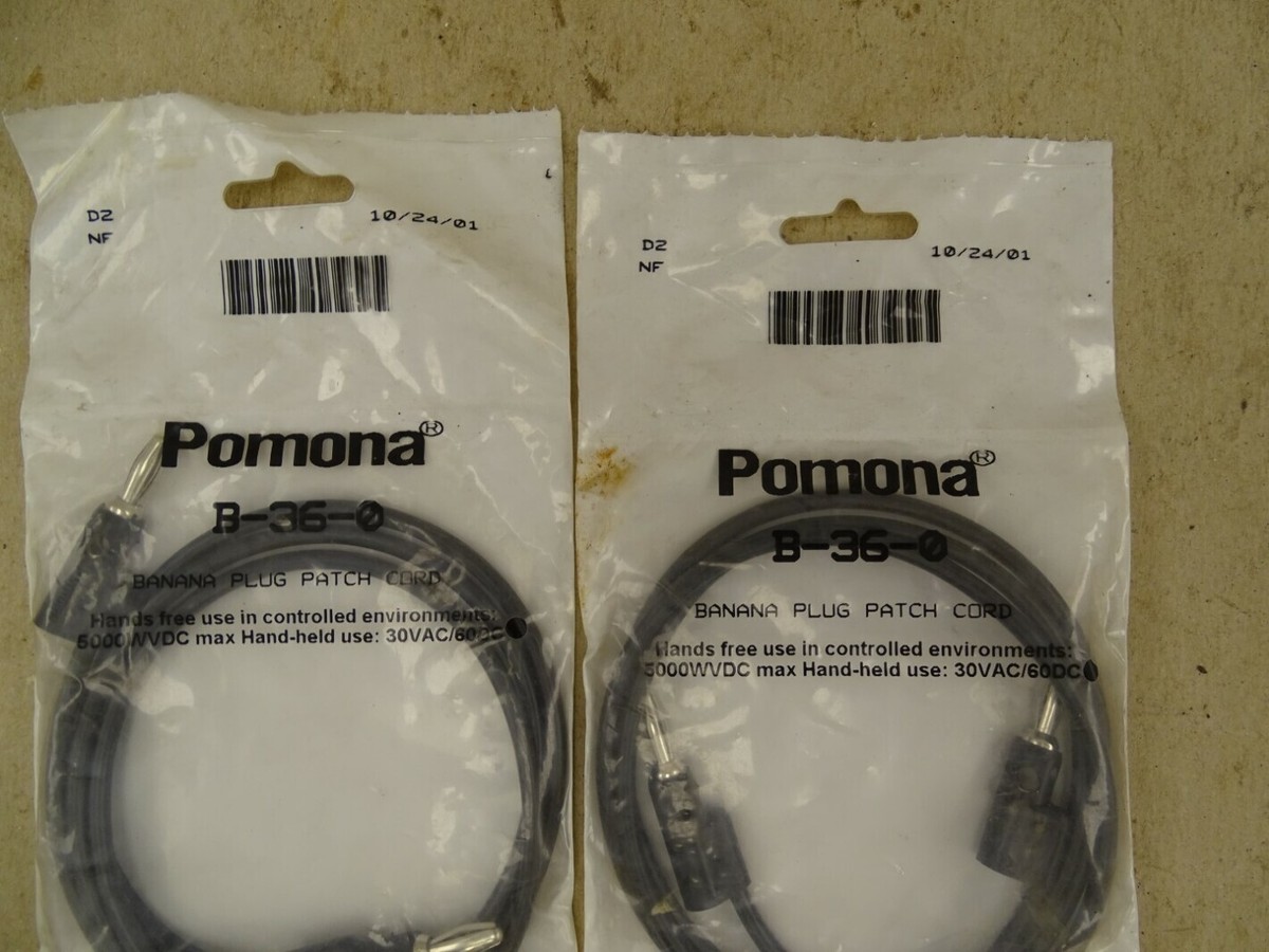 2) Pomona Banana Plug Patch Cord , B-36-0 | eBay