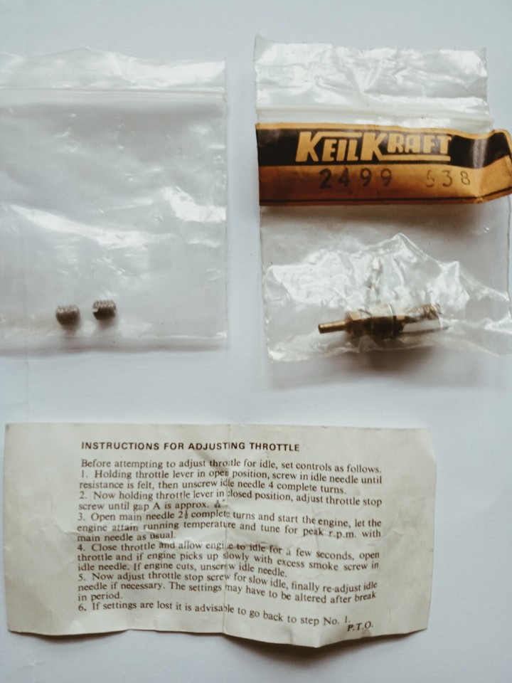 Keil Kraft New Carb Parts Model Aircraft Engine eBay