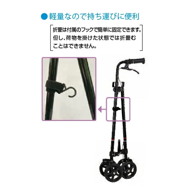 Wheel with brake Cane II Working cane used like a handrail Seniors
