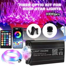1000pc Car Home Headliner Star Light Kit Roof Twinkle Ceiling Lights Fiber Optic