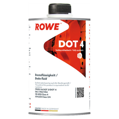 DOT4 brake fluid 1L Rowe Hightec DOT 4 for ISO 4925 class 4 brake fluid