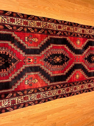 3.5 x 12.7 Handmade Fine Quality One Of A kind Hallway Runner. Natural Dyes Wool - Picture 9 of 15