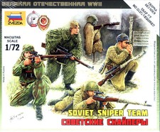 Zvezda 1/72 6193 WWII Soviet Sniper Team 4 Figures 