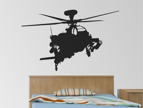 Apache Hubschrauber Wandsticker Aufkleber | Armee Wandsticker - Bild 1 von 4