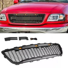 Grille For Ford F150 F-150 1999-2003 Raptor Style Upgrade Grill with LED Lights