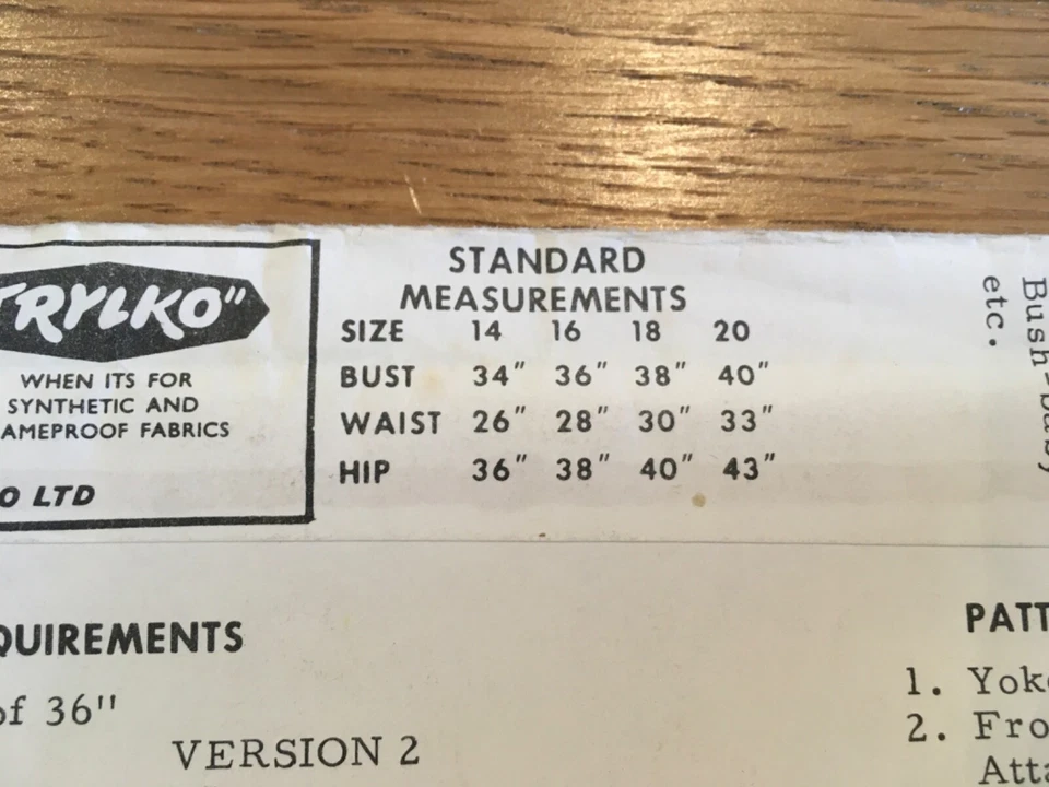 1960’s  MAUDELLA SEWING PATTERN 5474 dress size 14 bust 34 PRE CUT FREE  P&P - Image 4 of 4