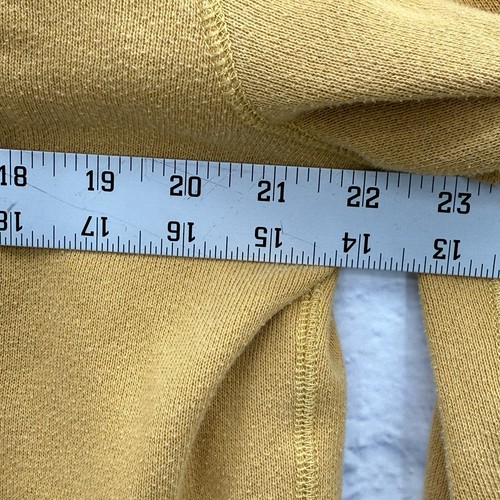 Abercrombie & Fitch Yellow Hoodie Sweatshirt Mens M Soft A&F Fleece Thermal Hood - Picture 5 of 9
