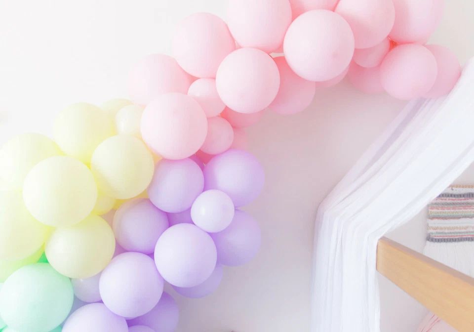 113pcs PASTEL BALLOON Set Arch Garland: GIRLS BIRTHDAY PARTY,BABY SHOWER,UNICORN - Image 4 of 4