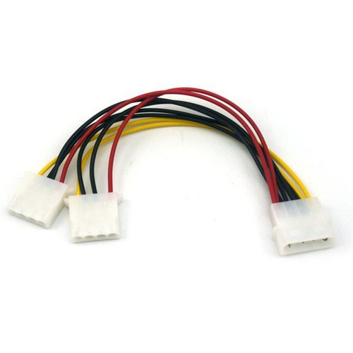 4 Pin To 2 Pin IDE Power Supply   Computer Fan Splitter Cord For D Type Hard - Afbeelding 1 van 7