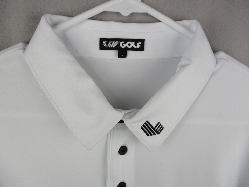 Liv Golf Polo Shirt Mens Large Hyflyers White Lightweight Phil