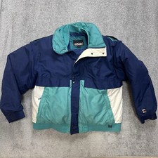 Vintage 80 s 90 s Inside Edge Ski Jacket Coat Down Blue Teal Men s Size Large