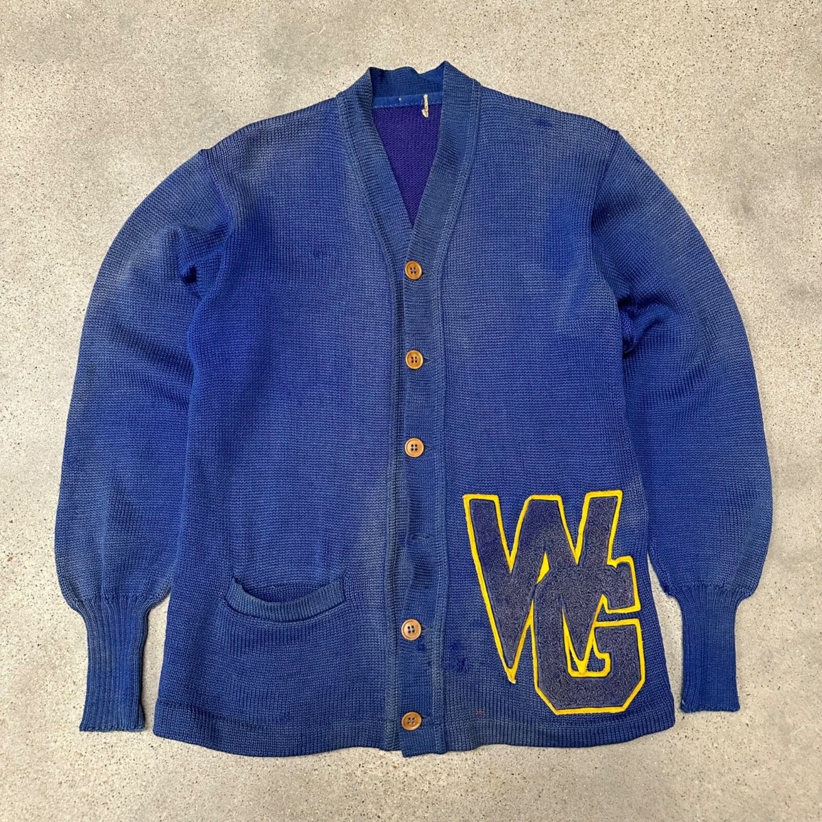 Vintage 1930s/40s Sun Faded Cardigan Varsity Sweater | eBay