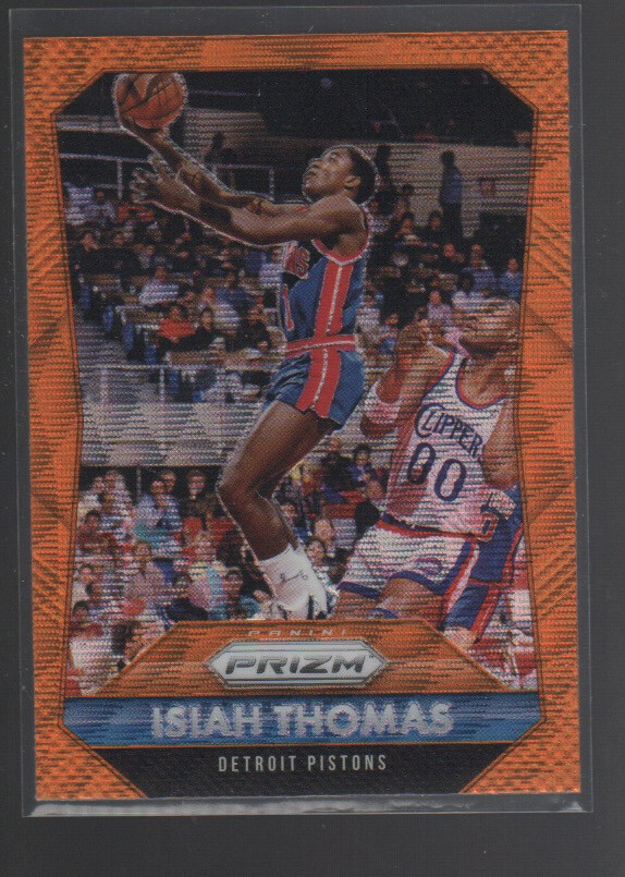 ISIAH THOMAS 2015-16 PANINI PRIZM ORANGE WAVE PRIZMS CARD #257 