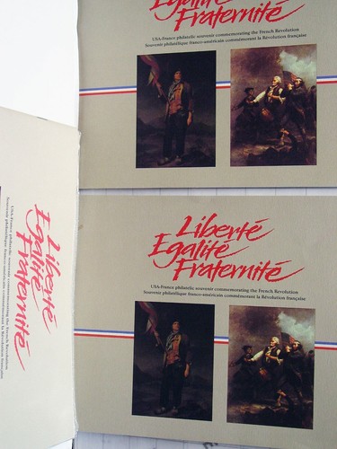 LOT 3x :: US Französische Revolution Hefte BRIEFMARKEN Liberte Egalite Fraternite Bücher - Bild 2 von 5