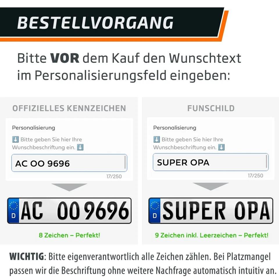 2 Kfz Kennzeichen | 520x110mm | Nummernschilder | Autokennzeichen | DHL-Versand - Bild 4 von 4