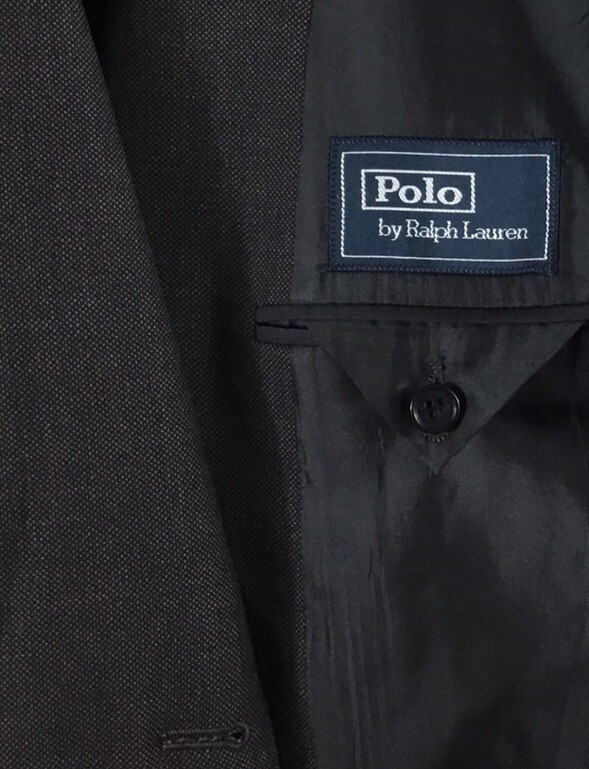 Polo Ralph Lauren Blue Label Sport Coat Men's 44L Gray Birdseye