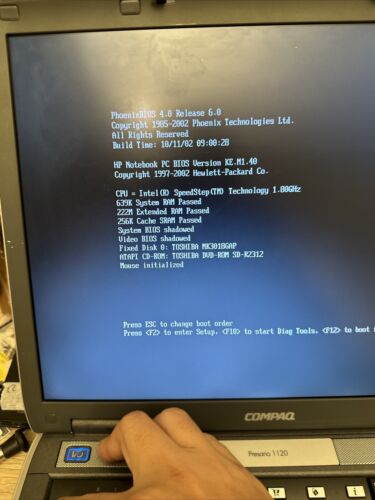 Notebook Compaq Presario 1120 Vintage Win Xp Intel Celeron For Collection - Imagen 3 de 10