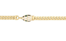 14k Yellow Gold 7.5" Le Serpent Snake Curb Link Chain Bracelet 7 MM 11 grams