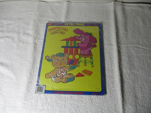 JAYMAR PRESCHOOL INLAID TRAY PUZZLE PEPPERMINT PUPS AND CANDY CUBS