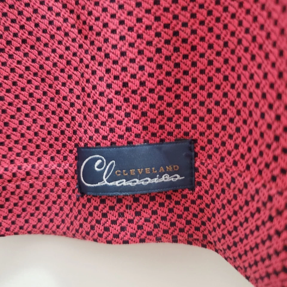 Cleveland Classics Raven Verado Men's Vintage Red Black Diamond Golf Polo L - Image 3 of 4