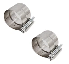 2pcs Lap-Joint Band 4" SS Clamp for Exhaust Catback Muffler Pipe 4"OD to 4" ID