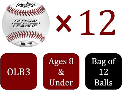 12 Rawlings Official League Recreational Baseballs dozen