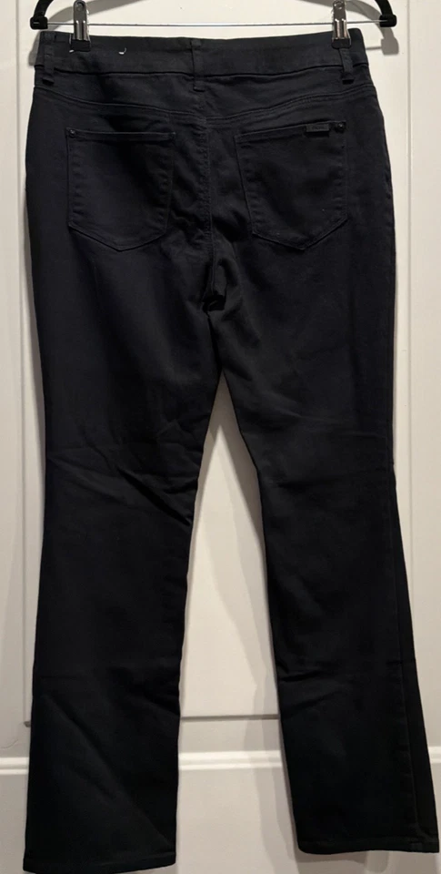 *Chico's So Slimming Girlfriend Pantalones de mezclilla de pierna recta negros para mujer talla 2S/00S Foto 2 de 4