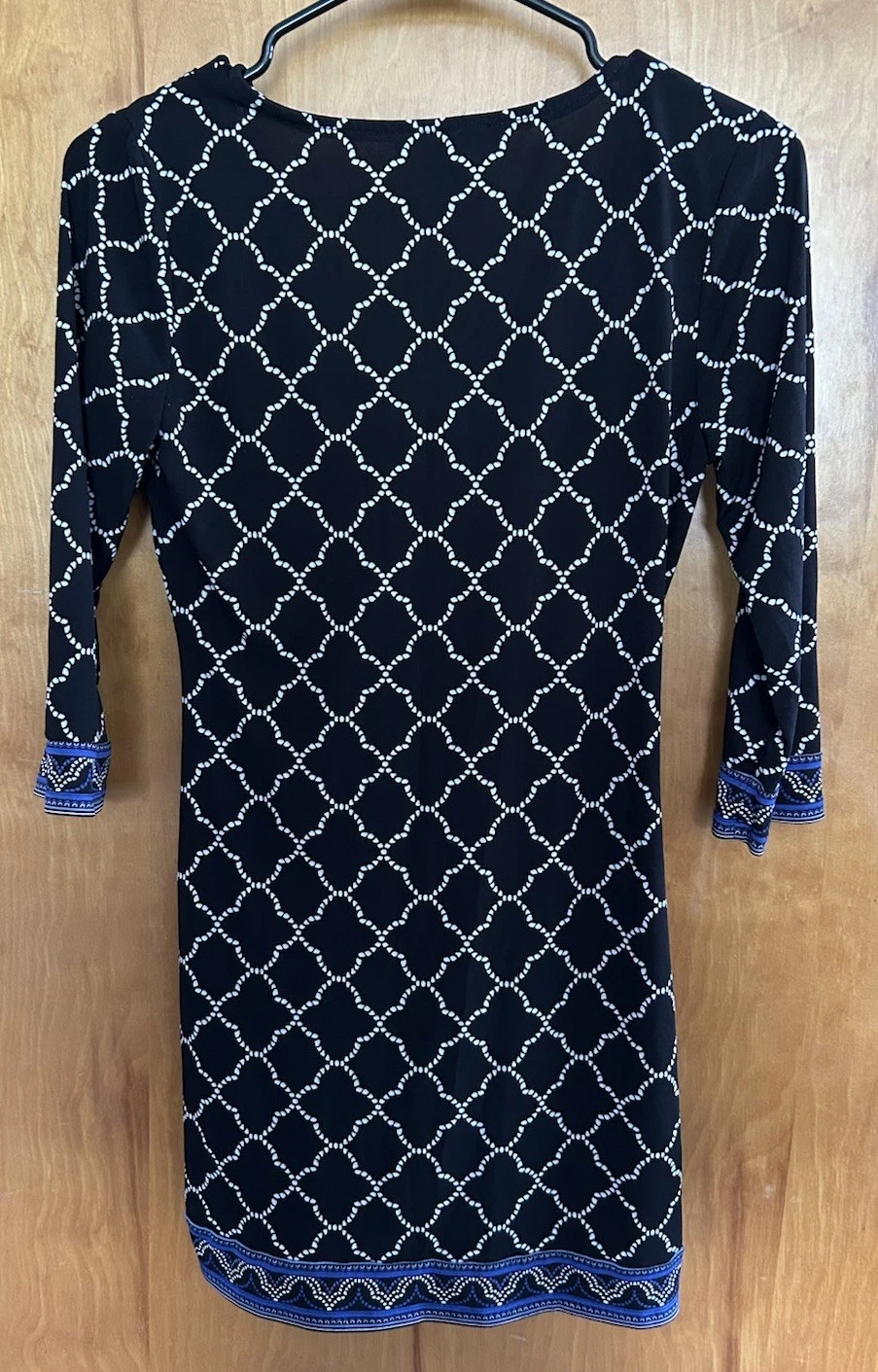 VETEMENTS Abito White Ho Black Market donna XS nodo twist quadrifoglio astratto popover