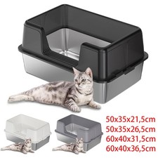 Katzenklo Edelstahl Katzentoilette Hoher Rand...