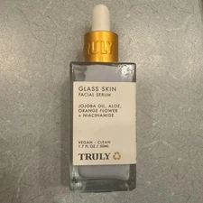 TRULY BEAUTY Glass Skin Facial Serum Jojoba Oil Niacinamide + Aloe 50ml (1.7 Oz)