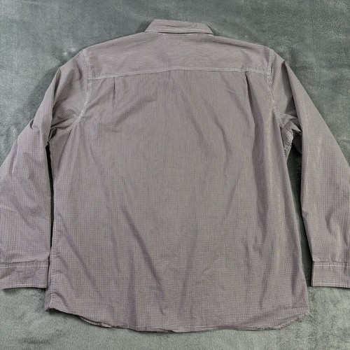 LL Bean Shirt Men XL Reg Button Down Coolmax Gingham Long Sleeve Slightly Fitted - Picture 12 of 14