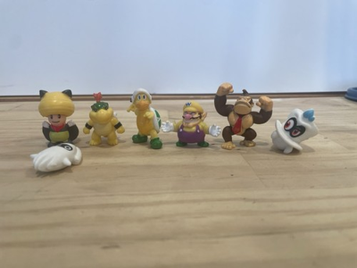 #ad Mario Bros Mini Figures Unbranded Small Size Toys Lot Of 7 Wario Donkey Kong $14.95