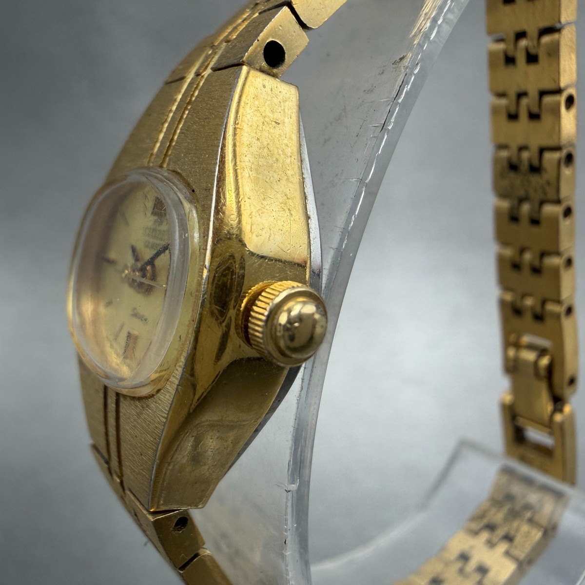 Citizen Seven Watch Women 18mm Champagne Dial Gold Tone 2030