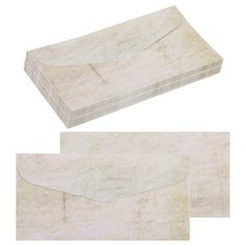 48 Packs Envelopes Vintage Aged Paper Gray Black Lines-9 x 4 Inch