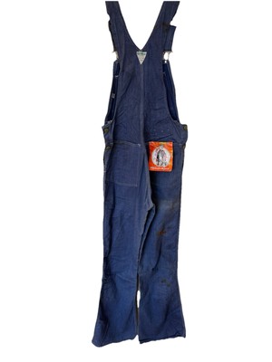 OshKosh B'Gosh Vestback VTG 1970s Denim Union Made Overalls 32x32 bell bottom