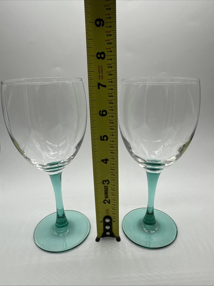 Juego de 2 copas de vino Luminary Aqua Teal Foto 2 de 4