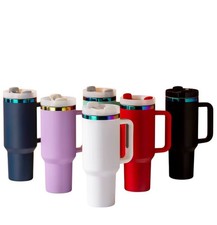 Stainless Steel Double Wall Vacuum Metal Coffee Mug 40oz Tumbler With Handle